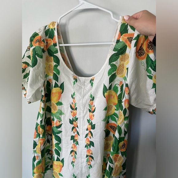 FARM RIO Papaya Salad Scarf Mini Dress S